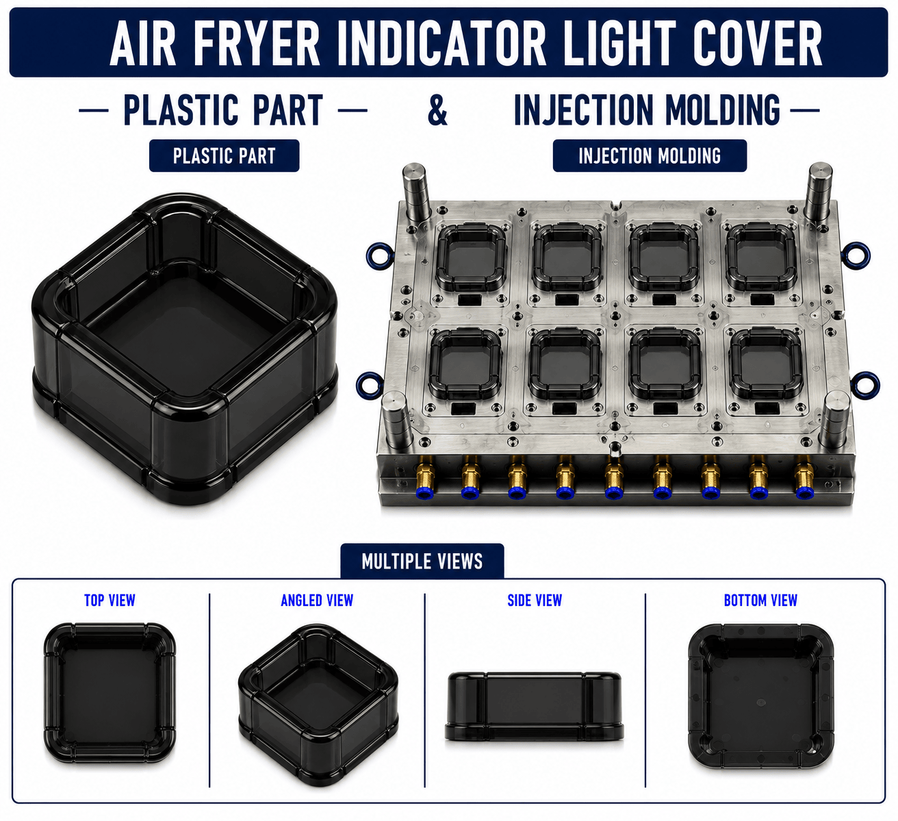 Air Fryer Plastic Indicator Light Cover Mould and Moulding Service